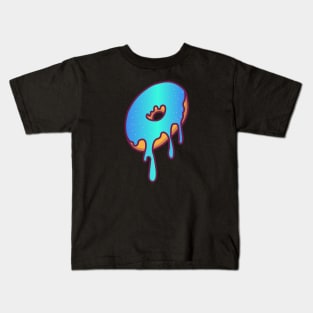 Dripping Galaxy Donut (Cyan) Kids T-Shirt